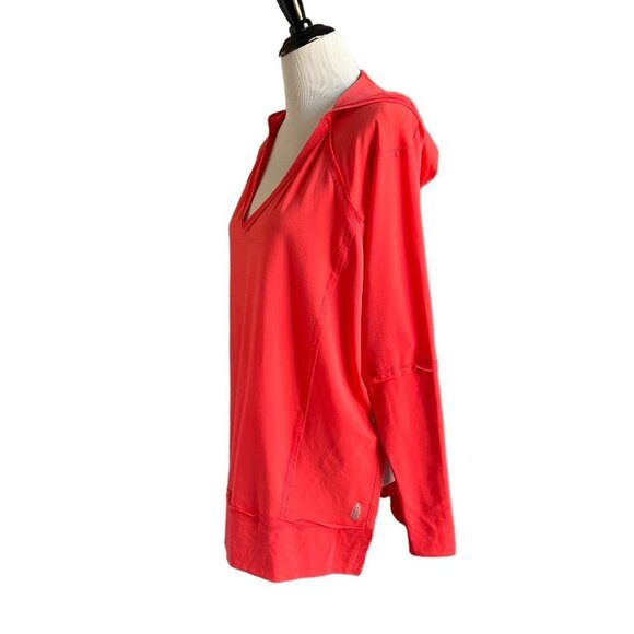 Free People Movement Oversized Hooded Shirt Atomic Orange Size Medium NWT - Picture 2 of 9